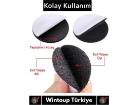 Resim Wintoup Özel Kendinden Yapışkanlı Yıkanabilir Tekrar Kullanılabilir Halı Kilim Kaydırmaz Cırt Bant 50 Adet 