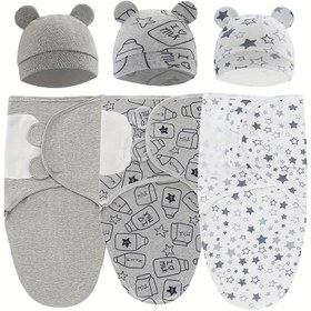 Resim 1 Set Küçük ve Orta Boy Yenidoğan Sallama 0-6 Ay, Bebek Ayarlanabilir Sallama Uyku Tulumu, Erkek ve Kız Bebekler için Sallama Battaniyesi, Kolay Sarılabilir Sallama, Bebek Sallama, Yenidoğan Giyilebilir Sallama Uyku Tulumu, Çarpma Refleksini Önlemek İçin 