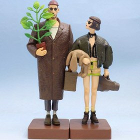 Resim 2 adet Bu Katil Çok Soğuk Değil Leon, Leon, Matilda Seti Film Periferisi PVC Figürler - Toplu Model Kutusu Süsleri, Karışık Renkler, Gösterim Standı ile 