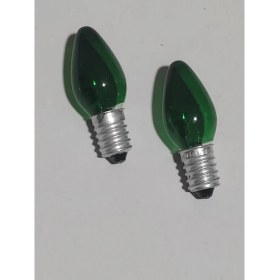 Resim Gördur (2 Adet) Yeşil Renkli E14 Mum Ampül Tuz Lambası ve Gece Lambası Ampulü Yeşil (2 Adet) 