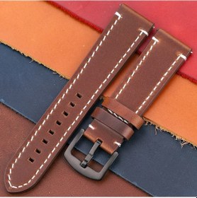 Resim Hakiki Deri Kordonlu Saat 7 Renk Vintage Kayış 18mm 20mm 22mm 24mm Kadın Erkek Dark Brown Black 11mm 