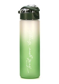 Resim Su Matarası Tritan Geniş Ağız Su Şişesi Gradient Type Spor Matarası Suluğu Bpasız 630 Ml Yeşil 0111 