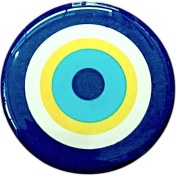 Resim Nazar Boncuk Modeli Yuvarlak Etiket Damla Sticker 3.5 cm 