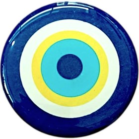 Resim Nazar Boncuk Modeli Yuvarlak Etiket Damla Sticker 3.5 cm 