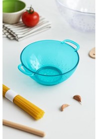 Resim Akrilik Aquamarin Mini Pirinç Süzgeçi & Bakliyat Süzgeçi 3 Su Bardağı Ölçülü 