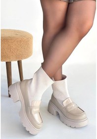 Resim Biçomi Wanye Bej Cilt Cilt Streçli Bot Çok Renkli 