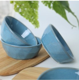 Resim Keramika Granit Turkuaz Kristal Çerezlik / Sosluk 12 Cm 6 Adet Q07 