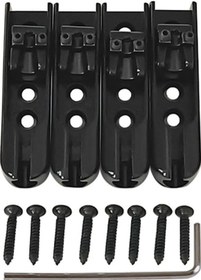 Resim Yaozixa 4 Adet Siyah Çelik Gitar/bas Gitar Split Tip Köprü Teli Tutucu Tel Çekici Platı 