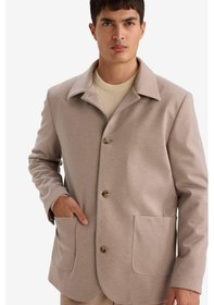 Resim Defacto Regular Fit Polo Yaka Blazer Ceket G3832ax25wnbg404 Bej-bg404 