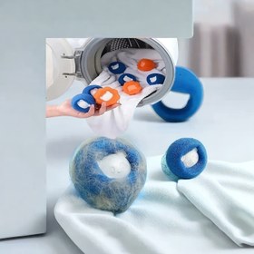 Resim 10/20 Adet Sevimli Ayı Çamaşır Topları - Yıkama Makineleri için Karışıklığı Önleyici Temizlik Süngerleri, Güçlü Lekesi Giderici, Mavi ve Turuncu Kabarık Tasarım, Plastik Malzeme, Elektrik Gerektirmez 