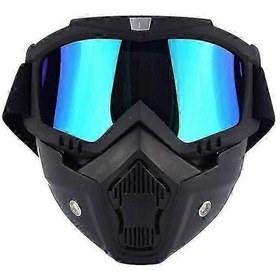 Resim Retro Motosiklet Gözlükleri Tam Yüz Kaskları Lens Gözlükleri Motosiklet Kaskı Kabarcık Vizör Lens Shoei Ex-zero Simpson Rymic Etccolor 