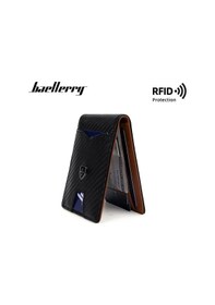 Resim Baellerry Minimalist Rfıd Koruma Çift Kat Deri Çoklu Kart Cüzdan Erkek Kartlık 001 