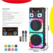 Resim Tastech Büyük Boy Kablosuz Mikrofonlu Bluetooth Hoparlör Taşınabilir Şarjlı Led Işıklı Speaker Party Box 