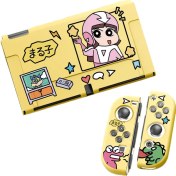 Resim Nintendo Switch OLED Tpu Buzlu Kabartmalı Koruyucu Kılıf Crayon Shin-Chan Sarı (Yurt Dışından) 
