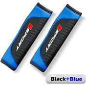 Resim Meridiangoods Mavi 2 Adet Karbon Fiber Koltuk Başlığı Yastığı Universal Dayanıklı Sünni Deri 