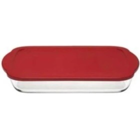 Resim Paşabahçe Borcam Kırmızı Kapaklı Dikdörtgen Saklama Kabı 