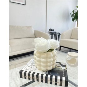 Resim TeknoTrust Çok Amaçlı Beyaz Bubble Kaşıklık, Vazo ve Saksı Tasarımı, Polyester, 1 Parça 