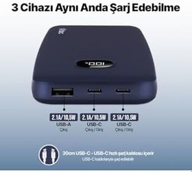 Resim Ttec 2BB205L ChargeUp LCD 10.000 mAh Taşınabilir Şarj Aleti/Powerbank 