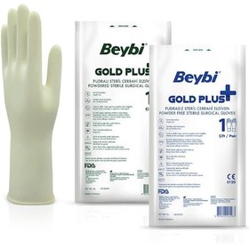 Resim Beybi Gold Plus Pudrasız Steril Cerrahi Eldiven No 8.0 20'Li 