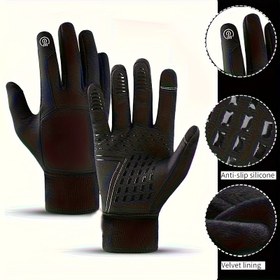Resim Unisex Kış Eldiveni - Rüzgar Geçirmez & Isı Yalıtımlı, Kaymaz Tutuş, Tam El Koruması, Yumuşak Dokunuş Dostu, Açık Hava Aktiviteleri, Günlük İş Gidiş Gelişleri, Balık Tutma İçin İdeal - Erkekler & Kadınlar İçin Soğuk Hava Ekipmanı, Kış Eldivenleri, Açık Hava Aktivite Eldivenleri 