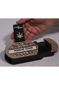Resim Mrchediyesepeti Çakmak Kişiye Özel İsim Yazılı Ve Mdf Tasarım Kutulu No:138 