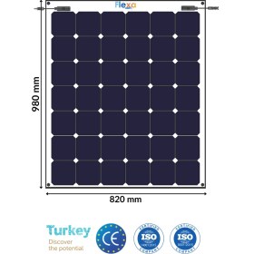 Resim FleXa 160 Watt Esnek Güneş Paneli FX-160 Beyaz 