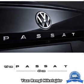 Resim Vw Passat Bagaj Yazısı Abs Plastik 45 Cm X 1.7 Cm Passat B5 - B6 - B7 - Cc - B8 Uyumlu 
