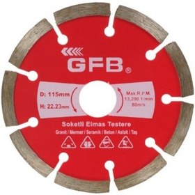 Resim Gfb 2390 Soketli Elmas Beton Mermer Granit Kesici 230 Mm 