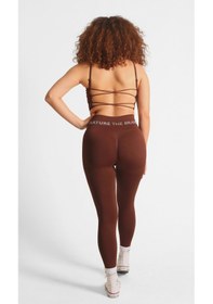 Resim Nature The Brand Ntb Yüksek Bel Kalça Toparlayıcı Dikişsiz Scrunch Tayt Kahverengi 