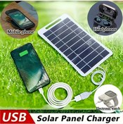 Resim Fochsia A Güneş Enerjili Taşınabilir Şarj Paneli, Outdoor Su Geçirmez Solar Usb Şarj Cihazı Powerbank 