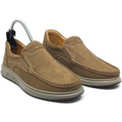 Resim Luis Figo %100 Hakiki Deri Nubuk Ortopedik Erkek Rahat Günlük Loafer Rok Ayakkabı 40-48 Vizon Nubuk Vizon 