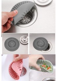 Resim Süzgeçli Silikon Lavabo Ve Küvet Tıkacı Yuvarlak Lavabo Tıkacı Süzgeç Banyo Tıpa Banyo Süzgeç 