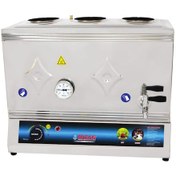 Resim Mizan 60 Lık Elektrikli 40 Litre 3 Demlikli Çay Kazanı Çay Ocağı PLEYTSİZ - 220 VOLT - VİDALI KAPAK - TERMOSTATLI - GARANTİLİ