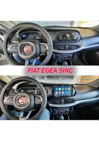 Resim Fiat Egea 2015/2022 Multimedya 4-64 + Kablosuz Sarj + Dvr Kaza Kayıt Kamera 9" 