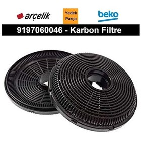 Resim Arçelik Uyumlu P 18 Yck (8861041100) Davlumbaz Karbon Filtre 9197060046 - 441272741 