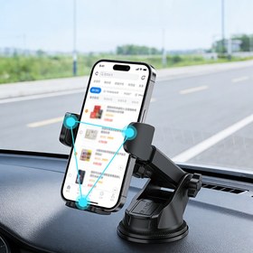Resim Go Des GD-HD356 360 Derece Dönebilen Teleskopik Vakumlu Tasarım Araç İçi Telefon Tutucu - Siyah 