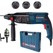 Resim Graizer 3000 Watt Kırıcı Delici Hilti Matkap Metal Şanzumanlı ++ 5 Adet Uç ++yedek Mandren 