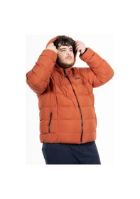 Resim Maraton Sportswear Büyük Beden Erkek Kapşonlu Uzun Kol Basic Kiremit Mont 21391-kiremit Kiremit 