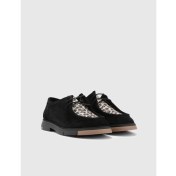 Resim Ferguson Hakiki Süet Deri Kadın Siyah Oxford Ayakkabı 