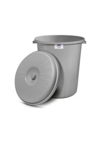 Resim Nossa Bil-003 Kapaklı Gri Çöp Kovası 90 Lt Gri 