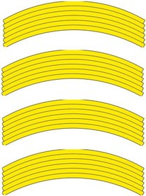 Resim Motosiklet Pratik Jant Şeridi Sarı 2 Teker İçin Ön Arka Jant Şeridi 
