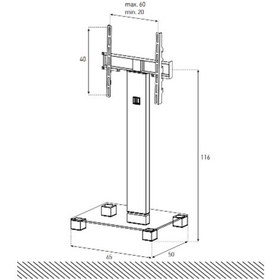 Resim Sonorous Pl 2510 B-Slv 39''- 65'' Led & Lcd Televizyon Sunum Sehpası 