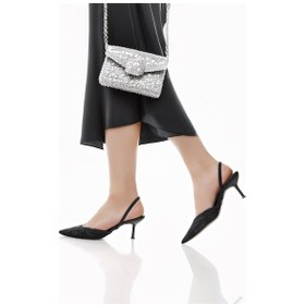 Resim Nesilshoes Nesil Shoes Hkm 212 Siyah Dantel Topuk Kadın Sandalet 