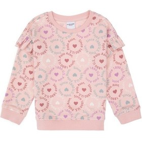 Resim U.S. Polo Assn. Kız Çocuk Pudra Bisiklet Yaka Sweatshirt 50317887-VR042 