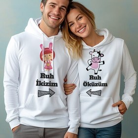 Resim Ruh Öküzüm Kapşonlu Sevgili Sweatshirt 