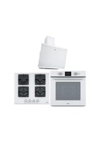 Resim Franke Beyaz Ankastre Set FSL 86 H WH - FHNS 604 4G WH C - FPJ 615 V WH/SS 
