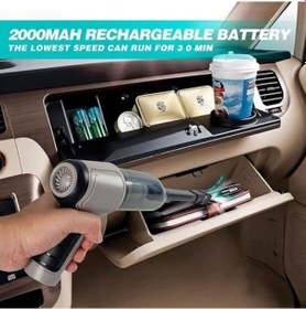 Resim Büro Ev Ofis Arabası Temizliği İçin Araç İçi Air Blower Oto Süpürgesi 