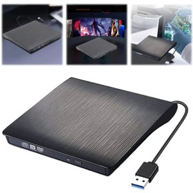 Resim TeknoFaji Harici Dvd Rw External USB 3.0 Slim Harici Tak Çalıştır CD DVD Sürücü Okuyucu Optik Yazıcı 