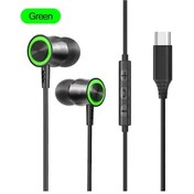 Resim Gaojunshop01 Type C Yeşil Gürültü Azaltmalı Usb C Kulaklık Galaxy S24 S23 Ultra İphone 16 15 Diğer 