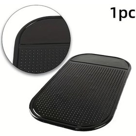 Resim Oldfriend Siyah 5.11x2.75 Inch Araç Göstergesi Kaydırmaz Ped Telefon Anahtar Ayna Dekor 